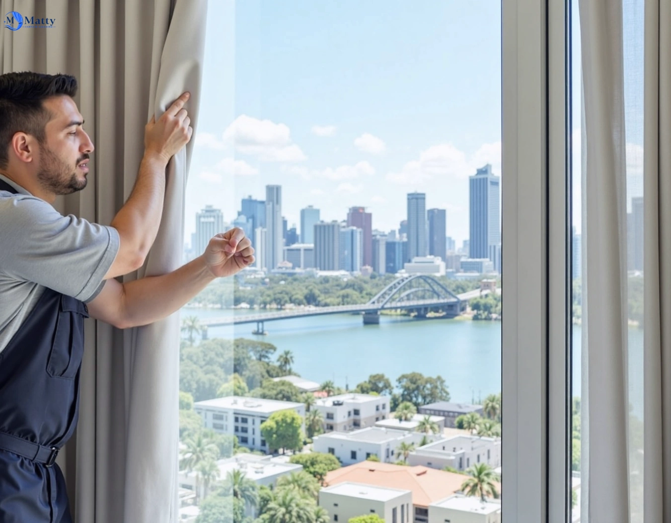 Professional curtain steam cleaning service wynnum-west QLD by Matty Curtain Cleaning