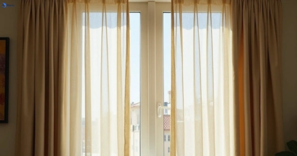 Dull dusty drapes in wynnum-west before professional cleaning
